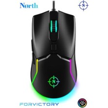 North Air Black Rgb Kablolu Profesyonel Oyuncu Mouse (Kdo)