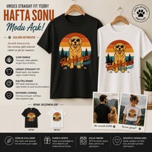 Tişört Kodu Golden Retriever Baskılı Unisex Straight Fit Tişört