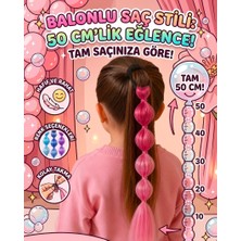Rhea & Co. Balon Pony Pembe Ombre Kız Çocuk Saç Tokası – 50 cm (1 Adet)