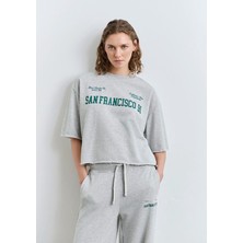 Mavi San Francisco Baskılı Gri Sweatshirt 1S10384-83096