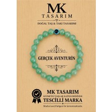 Mk Tasarım Gerçek Aventurin Taşı Bileklik MK.7000.845- Rahatlık-Dinginlik-Enerji- Stres Bilekliği