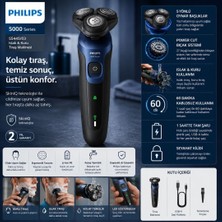 Philips 5000 Serisi Islak&kuru Tıraş Makinesi, 360° Yüz Kıvrımı Başlıklar, Hassas DÜZELTICI,S5445/03