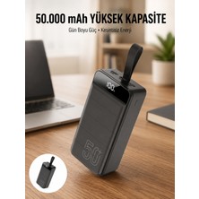 Tech Butiq Hızlı Taşınabilir 50.000 Mah Powerbank LED Ekran Android ve Ios Uyumlu Yeni Nesil