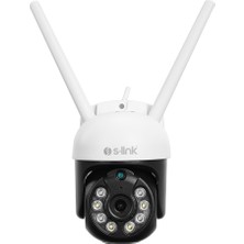 ALK S-Lınk SL-PTZ01 Akıllı Güvenlik Kamerası Wifi 3mpix 28MM Lens 25M. Gece Görüşü Hareket Algılama Iki Yönlü Ses Micro Sd Kartlı Tuya YAZILIM(1923)