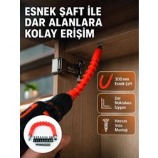 ALK 12 Parça Esnek Bits Uç Seti 300 mm Esnek Şaftlı Tornavida Uç Seti