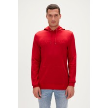 Bad Bear Pucker Bear Erkek Kırmızı Kapüşonlu Sweatshirt