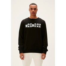 Bad Bear Counter Erkek Siyah Baskılı Sweatshirt