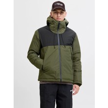 Jack & Jones Jcounion Light Padded Blocking Yeşil Erkek Mont 12285586