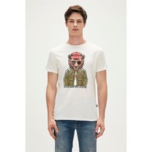 Bad Bear GOOD GAME  T-SHIRT KREM Erkek T-Shirt 23.01.07.009-C04
