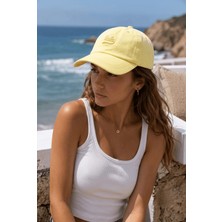Fortuno Sarı Baseball Cap Nakışlı - Unisex Şapka