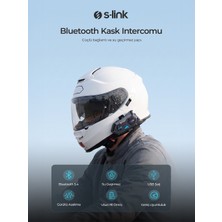 S-Link Spark Bluetooth 5.4V Kask Kulaklık Su Geçirmez Intercom