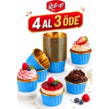 Roll-Up Muffin Kek Kapsülü Mavi-Altın 25li | Cupcake Kalıbı, Kağıt Muffin Kapsülü, Kek Kalıbı, Muffin Cup