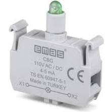 Emas Cbg Yedek Led'li 110V Dc Yeşil Sinyal Blok