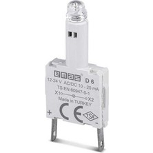Emas D6 Yedek Led'li 12-30V Ac/dc Kırmızı Sinyal Blok