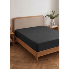 Bella Maison Premium Tencel King Size Lastikli Saten Çarşaf Antrasit (180x200x35 cm)