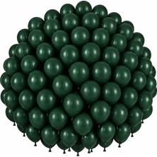 BeySüS Koyu Yeşil Renk Lateks Pastel Balon (30 cm) - 100 Adet