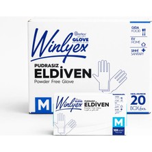 Reflex Winlyex Eldiven Tek Kullanımlık TPE Pudrasız Şeffaf Eldiven 100'lü - 1 Koli