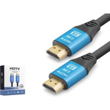 Nusrat Bilişim Nodar ND4052 HDMI 2.0 Kablo 4K 60 Hz Od 8.0 mm 5 M Siyah Mavi
