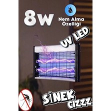 Byanes 8WATT Sinek Kapanı 40 Metrekare Uv Sinek Tuzağı Kasa Elektrikli Kara Sinek Öldürücü