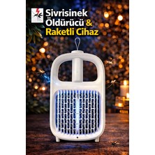 Byanes Şarj Edilebilir Uv Işıklı Elektrikli Sivrisinek Öldürücü Raket Masaüstü Sinek Tuzağı