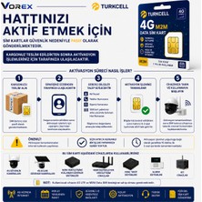 Vorex Turkcell LTE M2M Data SIM Kart 50GB | 1 Yıllık 4G Veri Hattı Kamera IoT Alarm Araç Takip