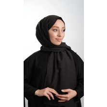 Hürrem Bone Siyah Düz Klasik Şal Pamuk Caz Sade 202105_01