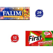 Falım Karışık Meyve Aromalı Sakız (5'li x 20 Adet)- First Sensations Karpuz Aromalı Sakız (27GR x 12 Adet)