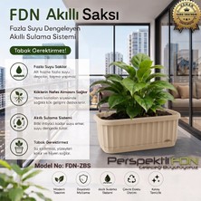 Perspektiffdn Fdn Akıllı Saksı Sistemli Çiçek Saksısı - Kırılmaya ve Uv Işınlarına Dayanıklı Premium Akıllı Saksı (Bitki Dostu Hava Kanallı) Model No: Fdn-Zbs Orta Boy Bej Renk