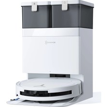 Ecovacs T50S Omni Akıllı Robot Süpürge ve Çöp İstasyonu, 25.000Pa Emiş Gücü, 81mm Ultra İnce Tasarım, 75°C Sıcak Su ile Mop Yıkama, ZeroTangle 2.0, AIVI 3D 3.0, YIKO-GPT Akıllı Temizlik, Beyaz