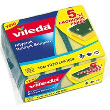 Vileda 5 li Yeşil Klasik Düz Sünger