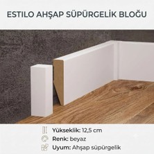 Vox Estilo MDF Süpürgelik Aksesuarı - Beyaz Universal Blok (1 paket - 2 adet)