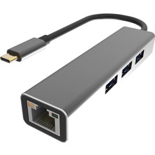 Vcom DH311A Type-C To USB3.0-3+RJ45 Çoklayıcı (Kdo)