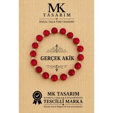 Mk Tasarım Gerçek Akik Bileklik MK.7000.842- Rahatlık-Dinginlik-Enerji- Stres Bilekliği