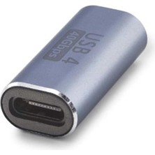 Nusrat Bilişim Hadron HDX1086 Usb4 Type-C Birleştirici Adaptör 40 Gbps Gri