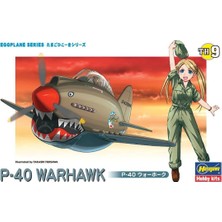 Hasegawa TH9 60119 P-40 Warhawk, Eggplane Serisi Plastik Model Kiti