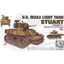 Afv Club AF35053 1/35 Ölçek, M3A3 Light Tank, Plastik Model Kiti