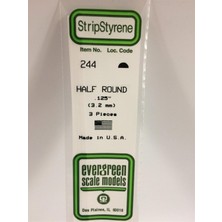 Evergreen 244 3,20*355 mm Yarım Daıre CUBUK-3ADET -Beyaz