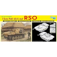 Dragon 6640 1/35 Ölçek, 7.5cm Pak 40/4 Auf Rso Tanksavar Topu Plastik Model Kiti