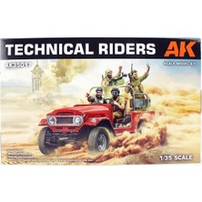 Ak Interactive AK 35017 1/35 Ölçek, 4 Adet Teknik Mürettebat, Plastik Figür Kiti