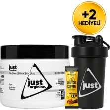 Just Nutrition L-Arginine 126 Gr L-Arjinin 42 Servis + Shaker + Protein Kahve Hediyeli