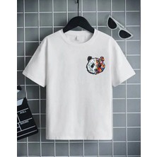 Velmora Fashion Unisex Çocuk Baskılı T-Shirt - Beyaz