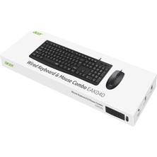 Acer EAK040 Bkl Kablolu Klavye+ Mouse Set (Kdo)