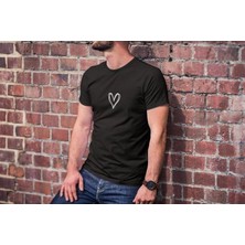 Velmora Fashion Erkek Kısa Kol Yazlık Tişört Bisiklet Yaka Baskılı Oversize T-Shirt - Siyah