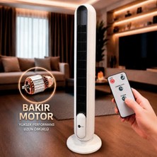 JOYSIDEA Kule Tipi Vantilatör Uzaktan Kumandalı Dokunmatik LED Ekranlı 3 Hız Ayarlı 40W FN-500