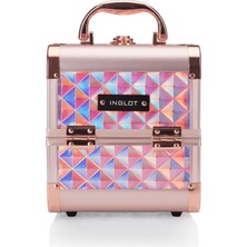 INGLOT Makeup Case Diamond Mini Holographic Rose Gold MB152M Profesyonel Makyaj Çantası Kilitli Organizer