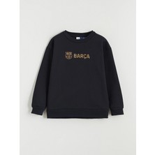 Lc Waikiki Yeni Sezon Barcelona Baskılı Erkek Çocuk Kalın Sweatshirt