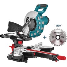 Tricraft 2000W Sürgülü Gönye Kesme Makinesi 255 mm Ahşap Kesim Profesyonel Açılı Kesim Makinesi