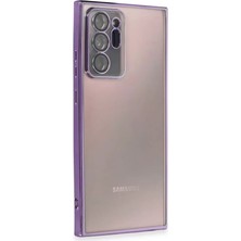 Elivora Newface Samsung Galaxy Note 20 Ultra Kılıf Razer Lensli Silikon - Mor