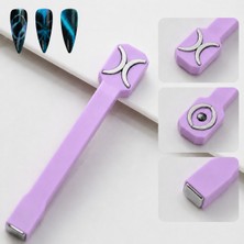 Aba Nails 3’ü 1 Arada Diresel Efektli Mor Kedi Gözü Kalıcı Oje Mıknatısı Cat Eye Magnet WDCAT03