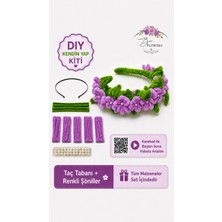 Bee Flower Shop Bee Flowers Kendin Yap Şönil Çiçekli Taç Yapım Kiti Videolu Anlatımlı Dıy Hobi Seti